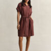 Linen Cap Sleeve Shirt Dress Linen Cap Sleeve Shirt Dress