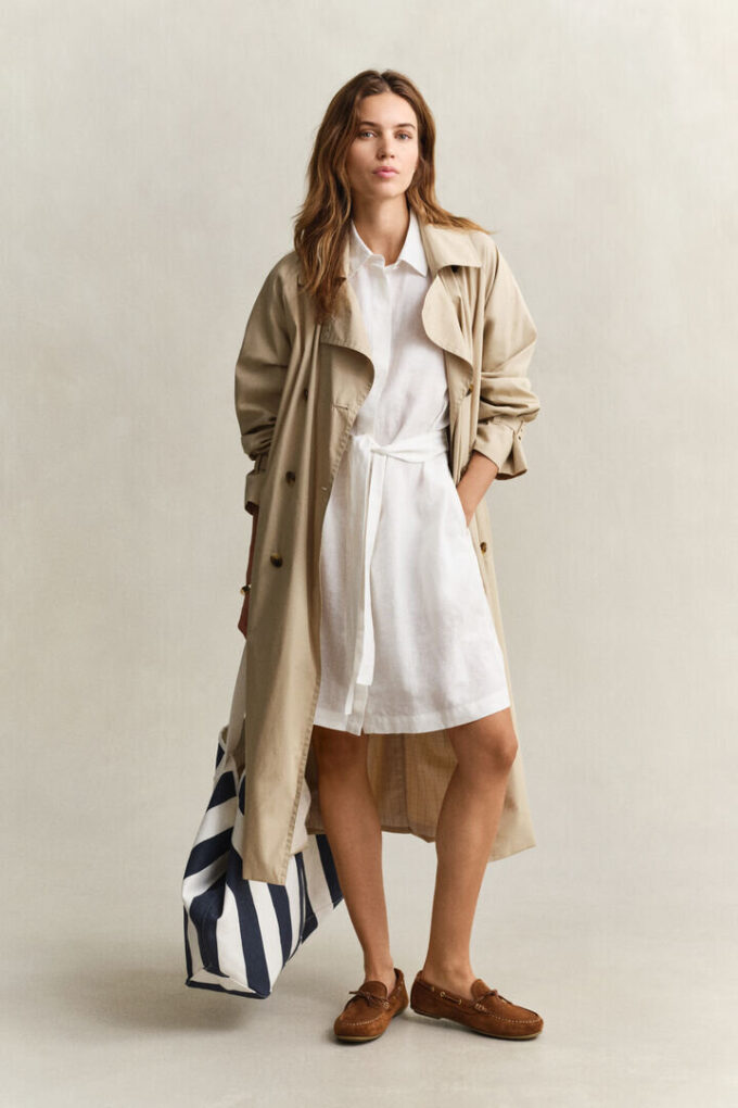 Linen Cap Sleeve Shirt Dress Linen Cap Sleeve Shirt Dress