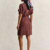 Linen Cap Sleeve Shirt Dress Linen Cap Sleeve Shirt Dress