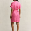 Linen Cap Sleeve Shirt Dress