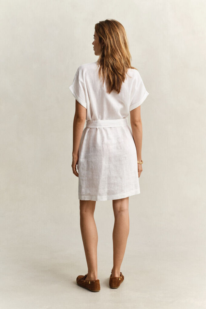 Linen Cap Sleeve Shirt Dress Linen Cap Sleeve Shirt Dress