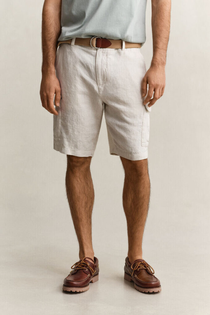 Linen Cargo Shorts