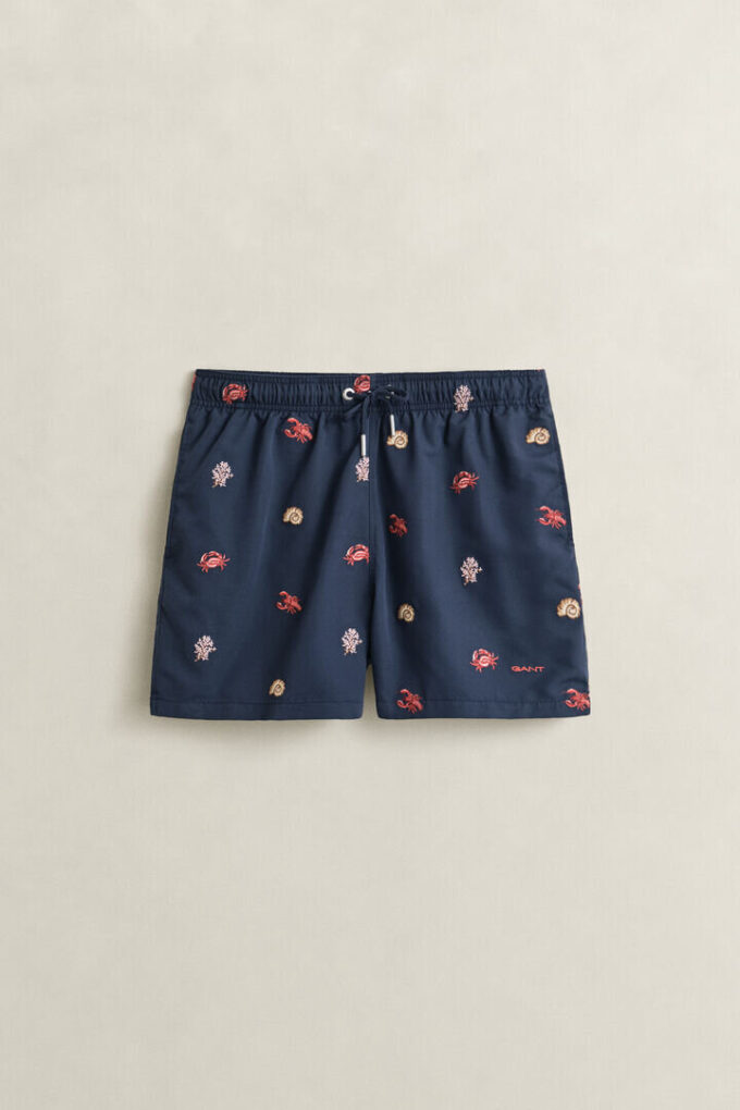 Lobster Embroidered Swim Shorts