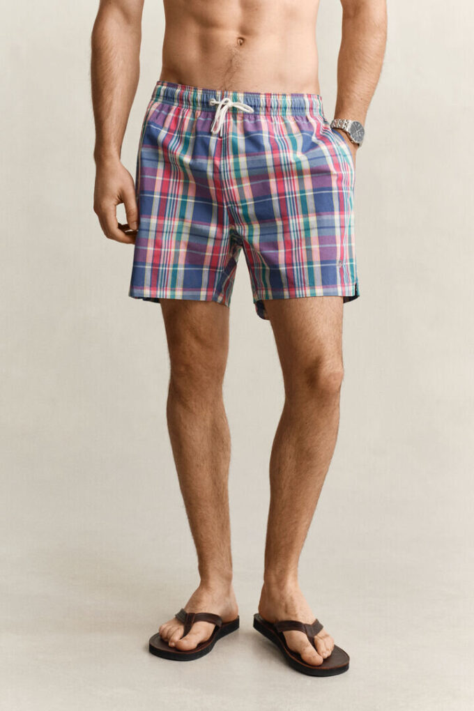 Madras Checked Swim Shorts Madras Checked Swim Shorts
