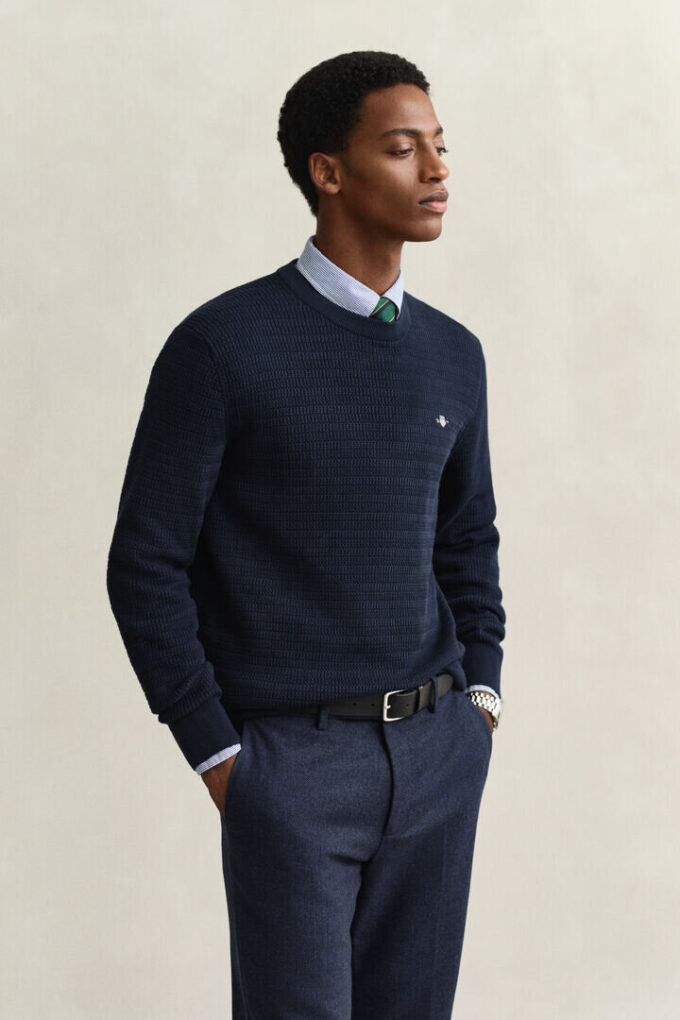 Mini Cable Knit Crew Neck Sweater Mini Cable Knit Crew Neck Sweater