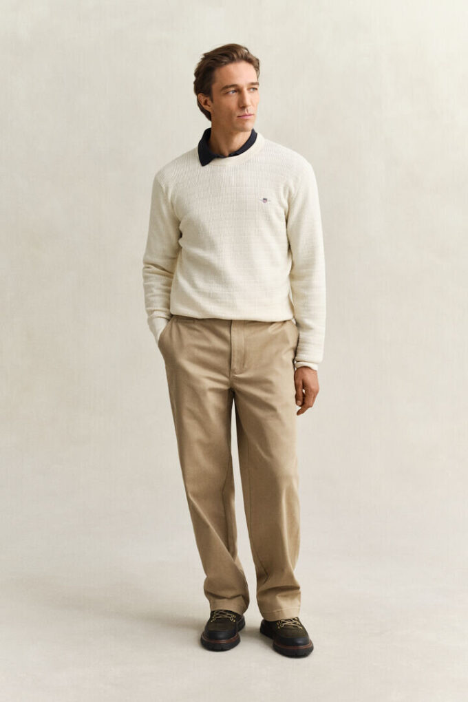 Mini Cable Knit Crew Neck Sweater Mini Cable Knit Crew Neck Sweater