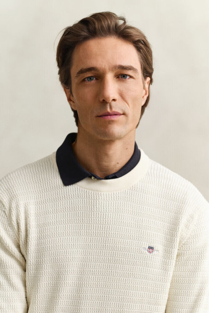 Mini Cable Knit Crew Neck Sweater Mini Cable Knit Crew Neck Sweater