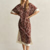 Monogram Cotton Silk Caftan Monogram Cotton Silk Caftan