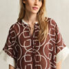 Monogram Cotton Silk Caftan Monogram Cotton Silk Caftan