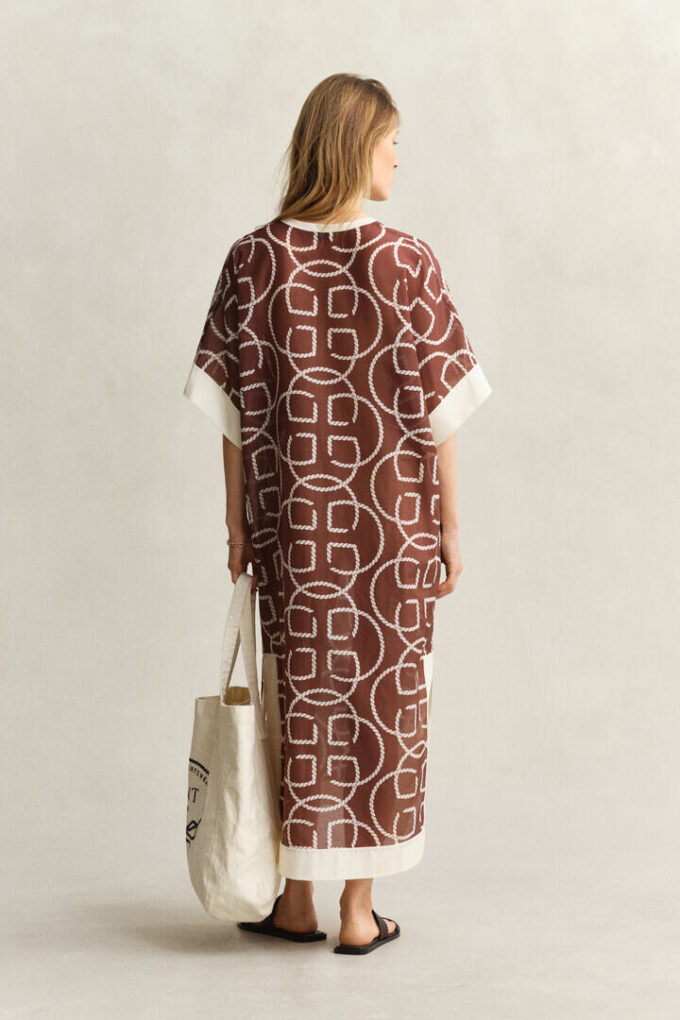 Monogram Cotton Silk Caftan Monogram Cotton Silk Caftan