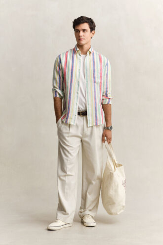 Multistriped Linen Shirt