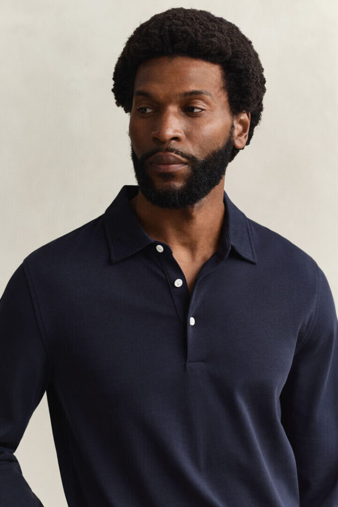 Pima Cotton Long Sleeve Polo Shirt Pima Cotton Long Sleeve Polo Shirt