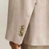 Pinstriped Linen Blend Blazer Pinstriped Linen Blend Blazer