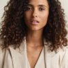 Pinstriped Linen Blend Blazer Pinstriped Linen Blend Blazer