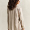 Pinstriped Linen Blend Blazer Pinstriped Linen Blend Blazer