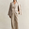 Pinstriped Linen Blend Vest Pinstriped Linen Blend Vest