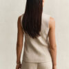 Pinstriped Linen Blend Vest Pinstriped Linen Blend Vest