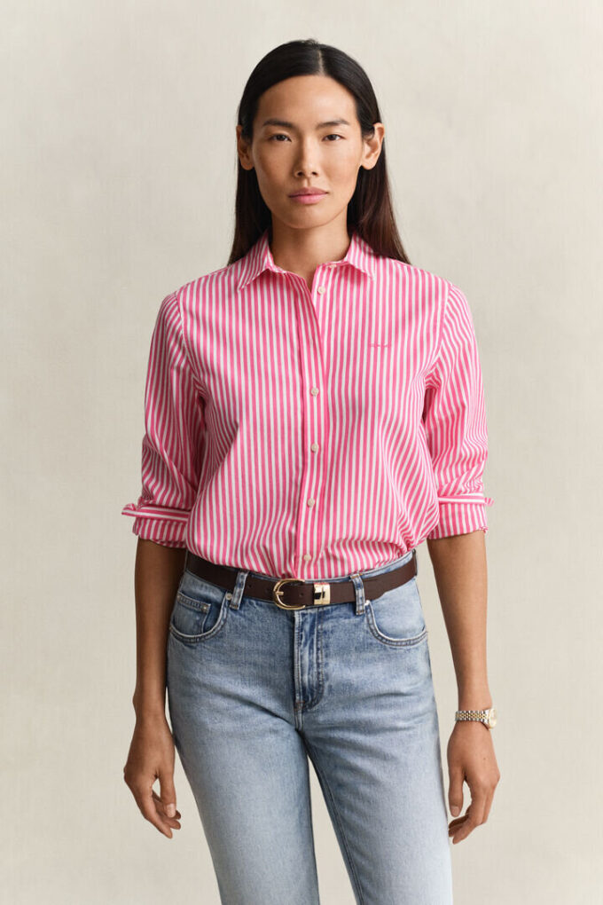 Regular Fit Classic Striped Poplin Shirt Regular Fit Classic Striped Poplin Shirt