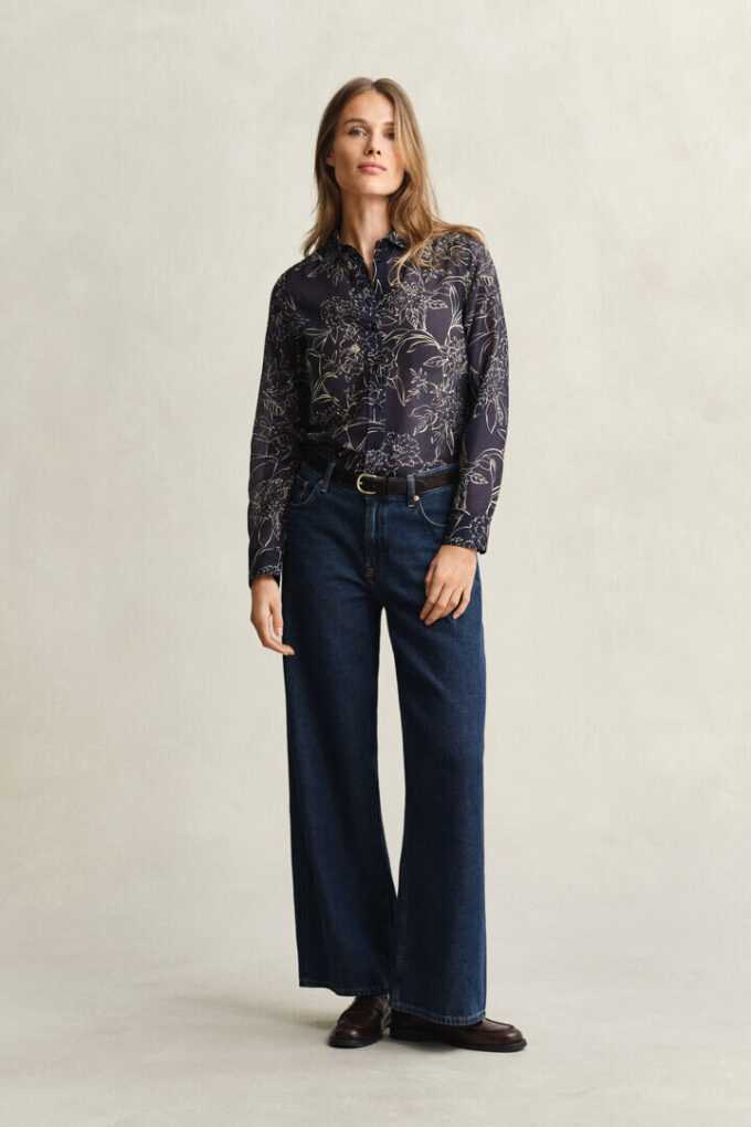 Regular Fit Floral Print Cotton Silk Shirt Regular Fit Floral Print Cotton Silk Shirt
