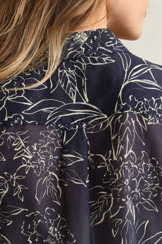 Regular Fit Floral Print Cotton Silk Shirt Regular Fit Floral Print Cotton Silk Shirt