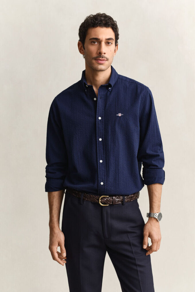 Regular Fit Seersucker Shirt Regular Fit Seersucker Shirt