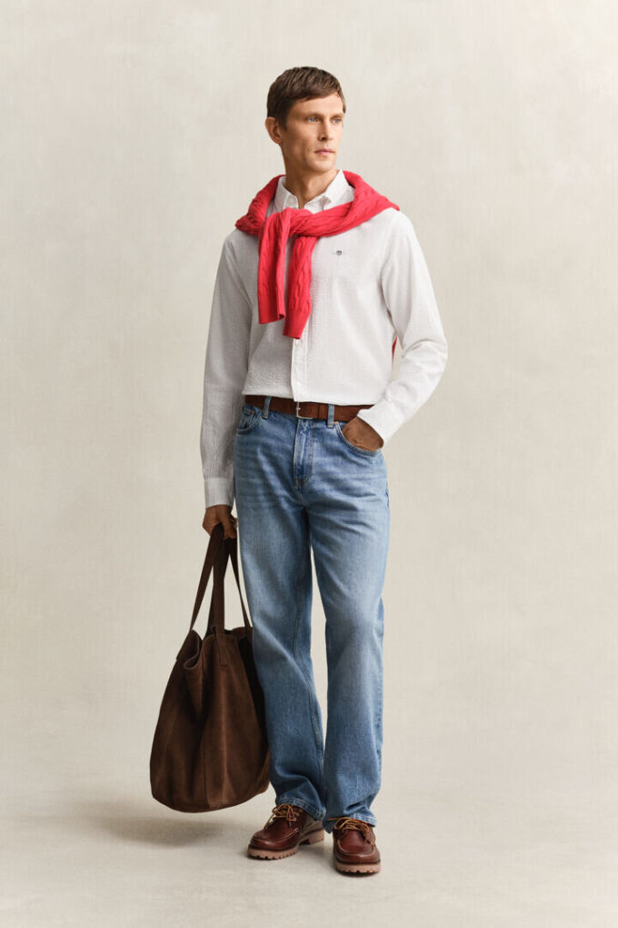 Regular Fit Seersucker Shirt Regular Fit Seersucker Shirt