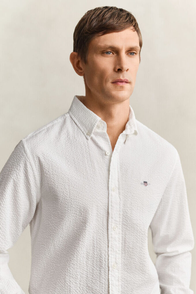 Regular Fit Seersucker Shirt Regular Fit Seersucker Shirt