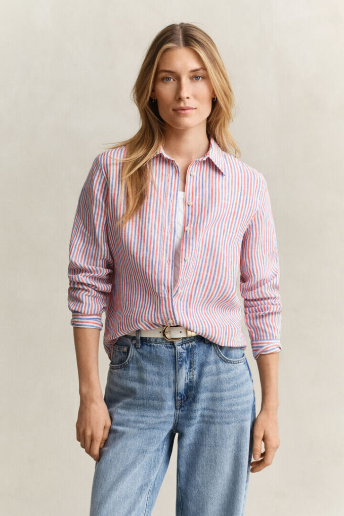 Regular Fit Striped Linen Shirt Regular Fit Striped Linen Shirt