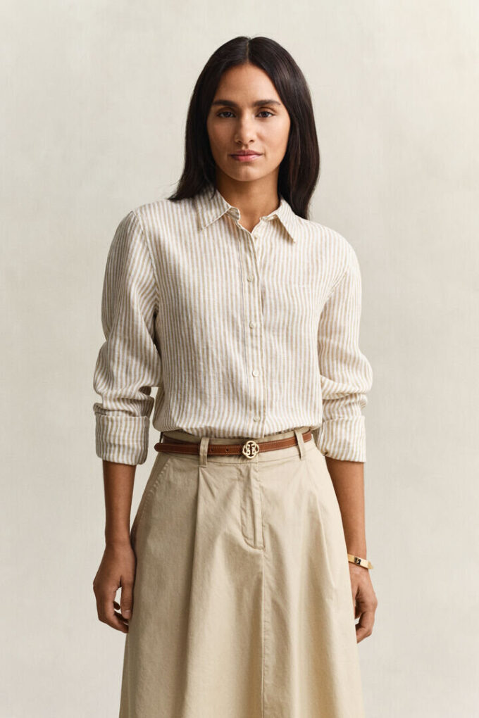 Regular Fit Striped Linen Shirt Regular Fit Striped Linen Shirt