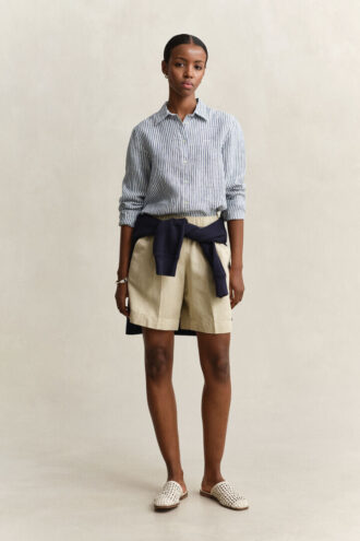 Regular Fit Striped Linen Shirt