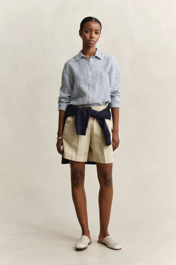 Regular Fit Striped Linen Shirt Regular Fit Striped Linen Shirt