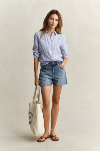 Regular Fit Striped Linen Shirt