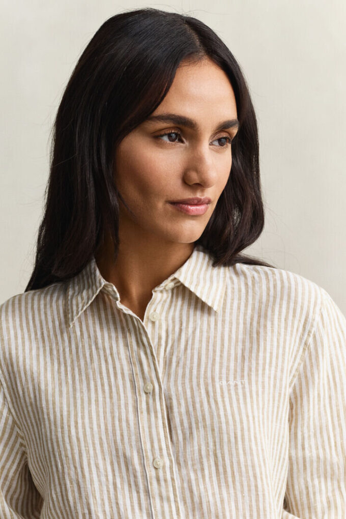 Regular Fit Striped Linen Shirt Regular Fit Striped Linen Shirt