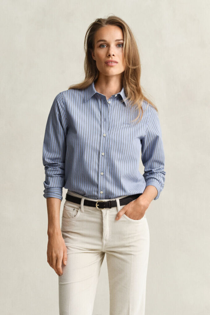 Regular Fit Striped Poplin Shirt Regular Fit Striped Poplin Shirt