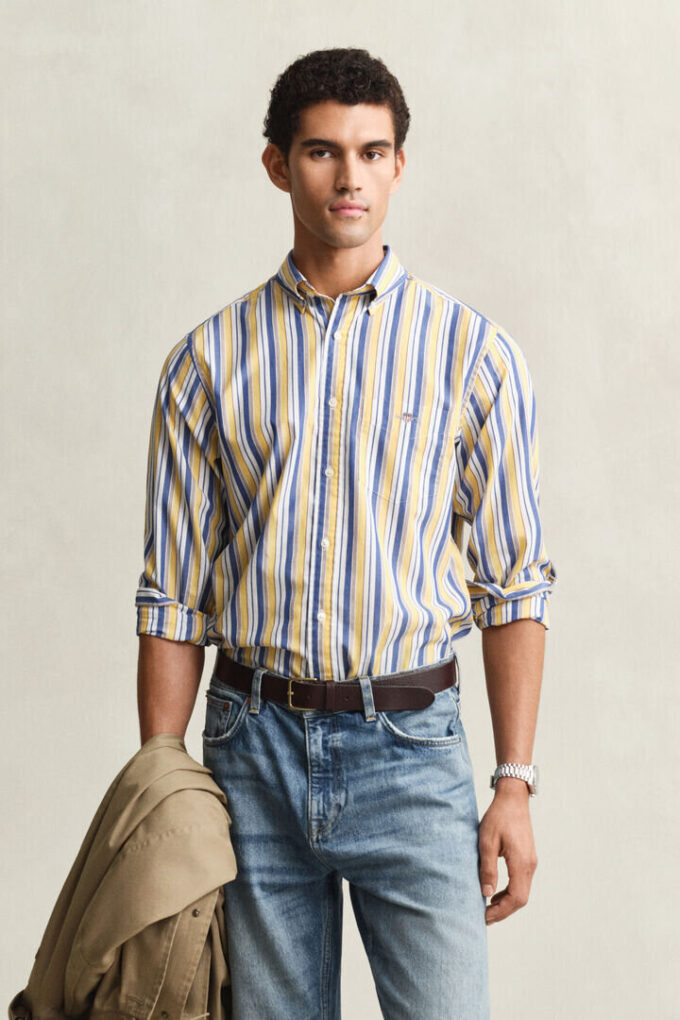 Regular Fit Striped Poplin Shirt Regular Fit Striped Poplin Shirt
