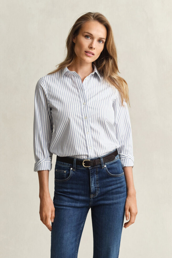 Regular Fit Striped Poplin Shirt Regular Fit Striped Poplin Shirt
