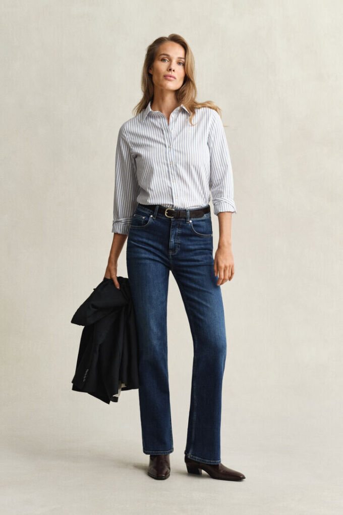 Regular Fit Striped Poplin Shirt Regular Fit Striped Poplin Shirt