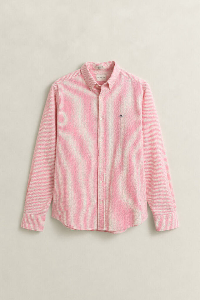 Regular Fit Striped Seersucker Shirt Regular Fit Striped Seersucker Shirt