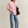 Relaxed Fit Classic Striped Poplin Shirt Relaxed Fit Classic Striped Poplin Shirt