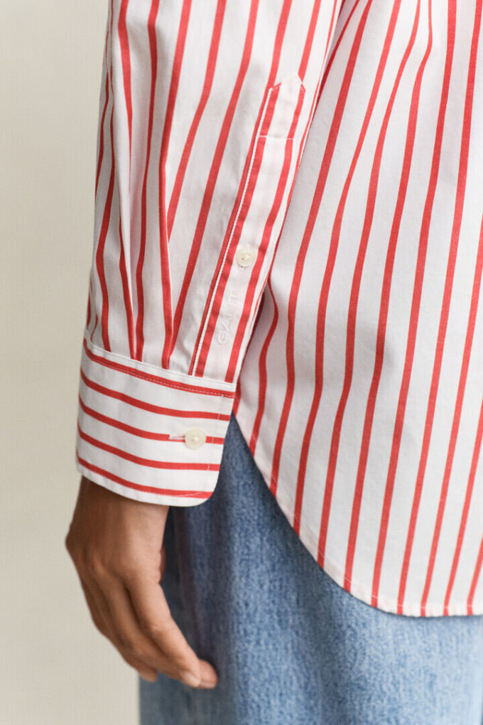 Relaxed Fit Classic Striped Poplin Shirt Relaxed Fit Classic Striped Poplin Shirt