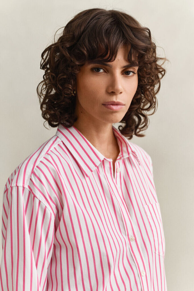 Relaxed Fit Classic Striped Poplin Shirt Relaxed Fit Classic Striped Poplin Shirt