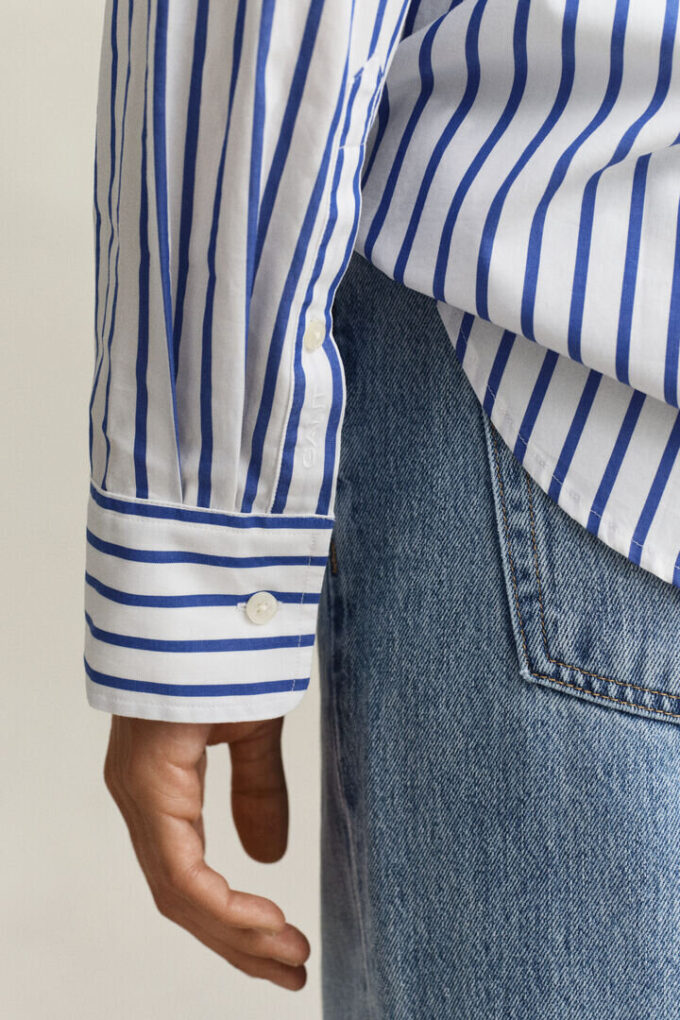 Relaxed Fit Classic Striped Poplin Shirt Relaxed Fit Classic Striped Poplin Shirt