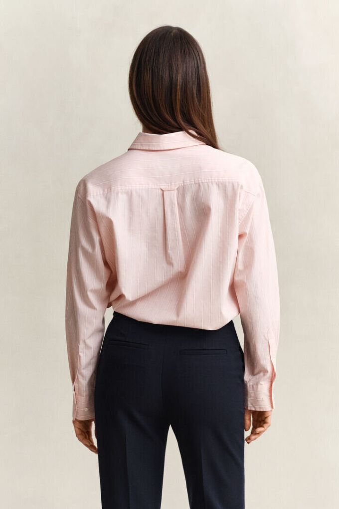 Relaxed Fit Classic Striped Poplin Shirt Relaxed Fit Classic Striped Poplin Shirt