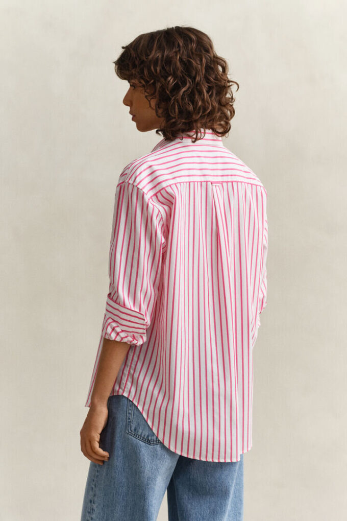 Relaxed Fit Classic Striped Poplin Shirt Relaxed Fit Classic Striped Poplin Shirt