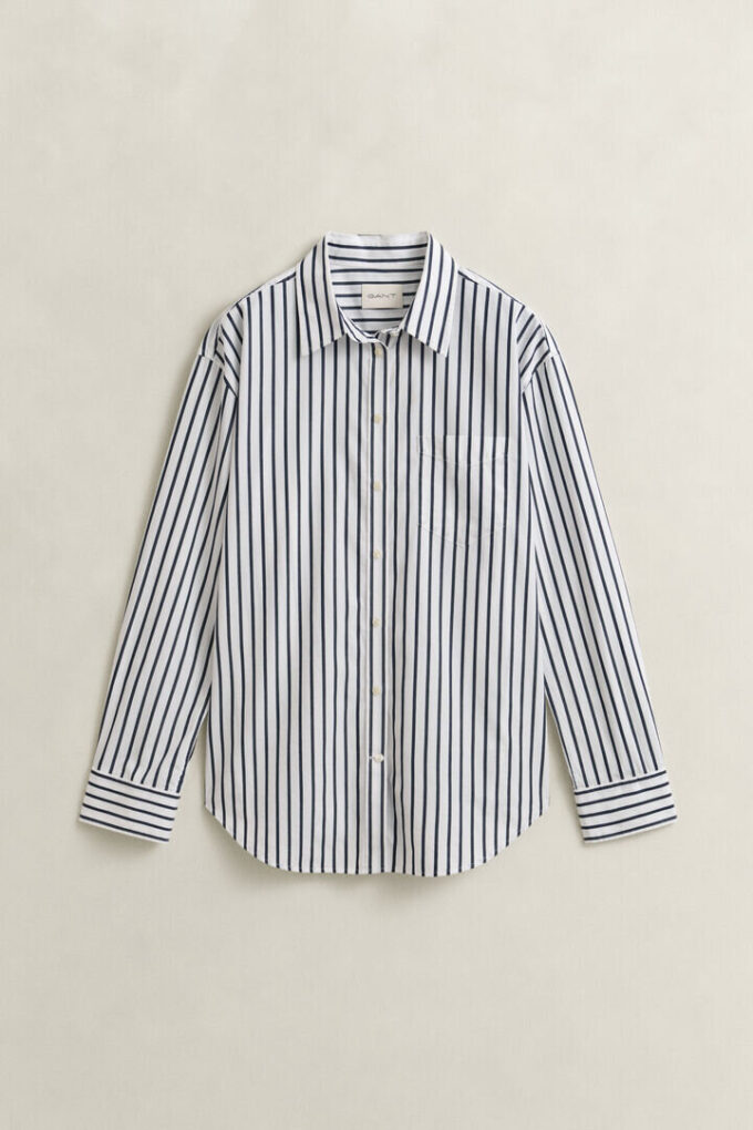 Relaxed Fit Classic Striped Poplin Shirt Relaxed Fit Classic Striped Poplin Shirt