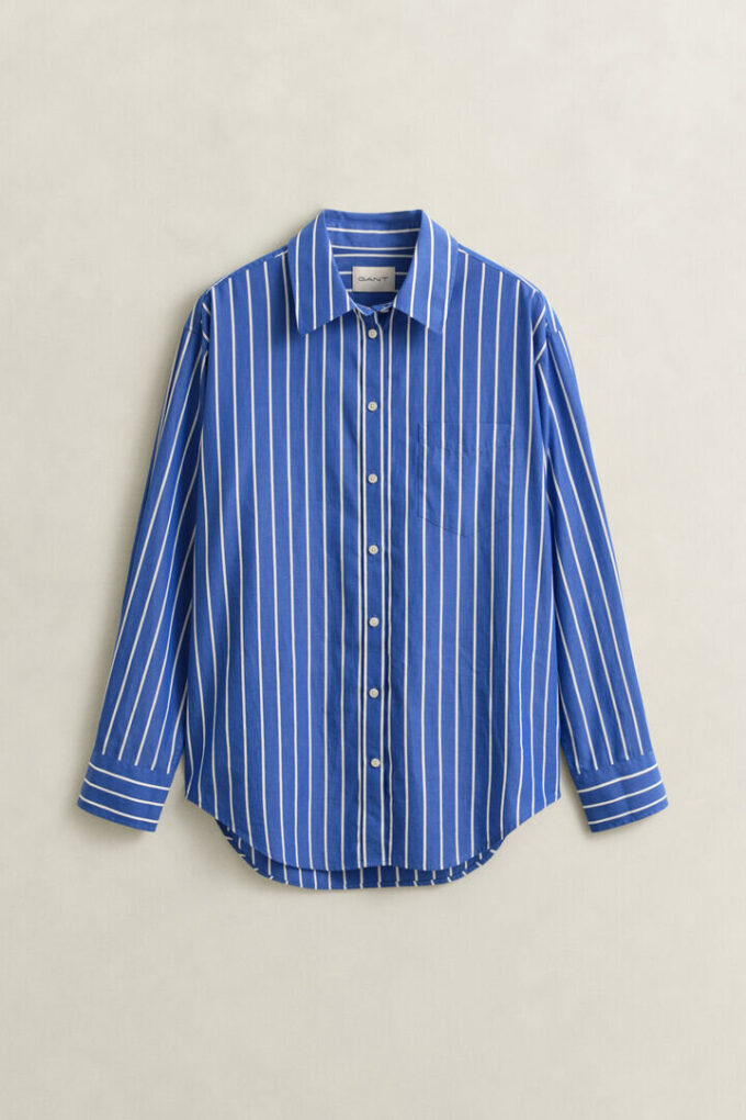 Relaxed Fit Classic Striped Poplin Shirt Relaxed Fit Classic Striped Poplin Shirt