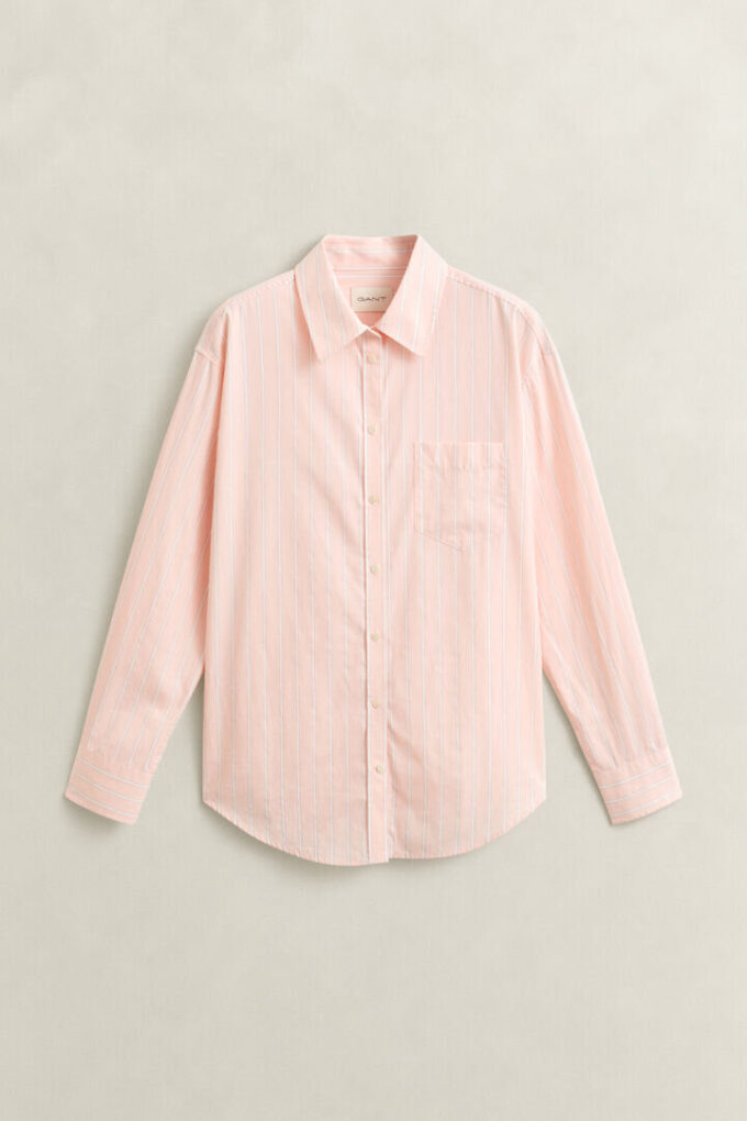Relaxed Fit Classic Striped Poplin Shirt Relaxed Fit Classic Striped Poplin Shirt