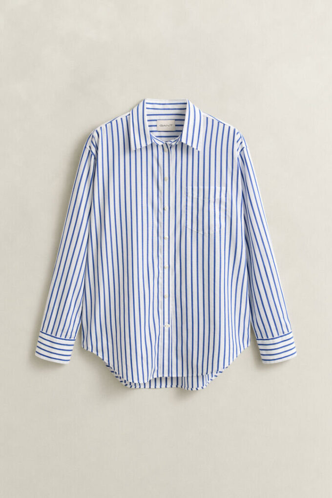 Relaxed Fit Classic Striped Poplin Shirt Relaxed Fit Classic Striped Poplin Shirt