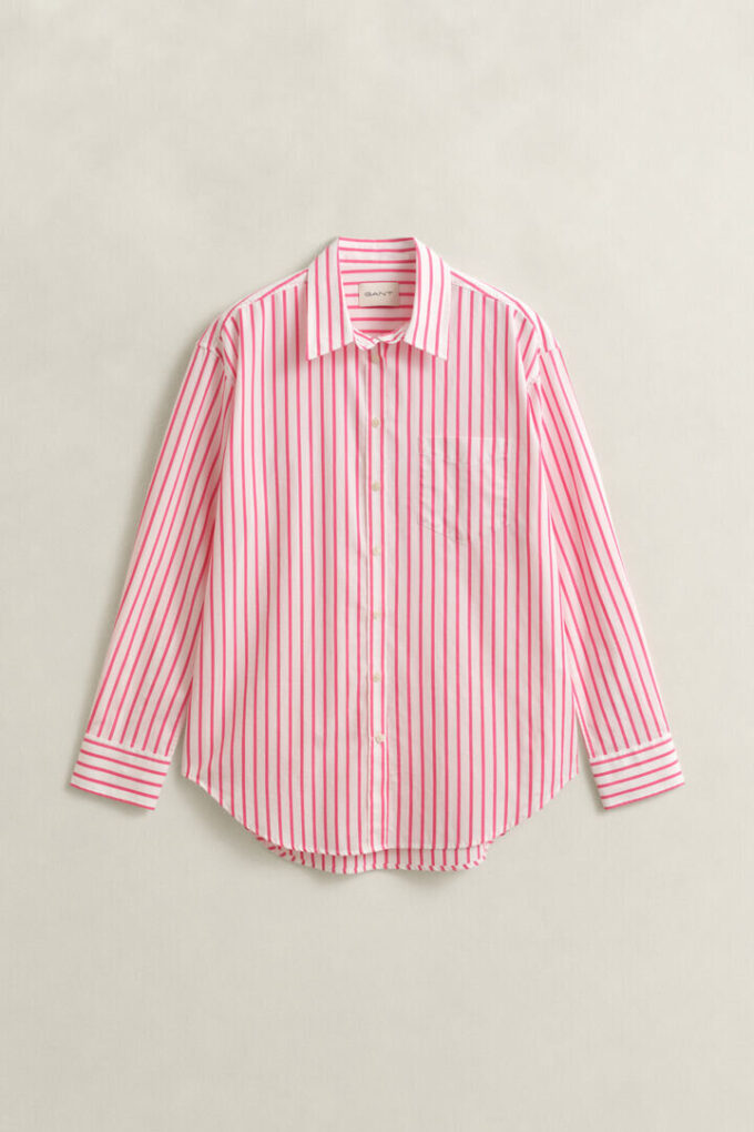 Relaxed Fit Classic Striped Poplin Shirt Relaxed Fit Classic Striped Poplin Shirt
