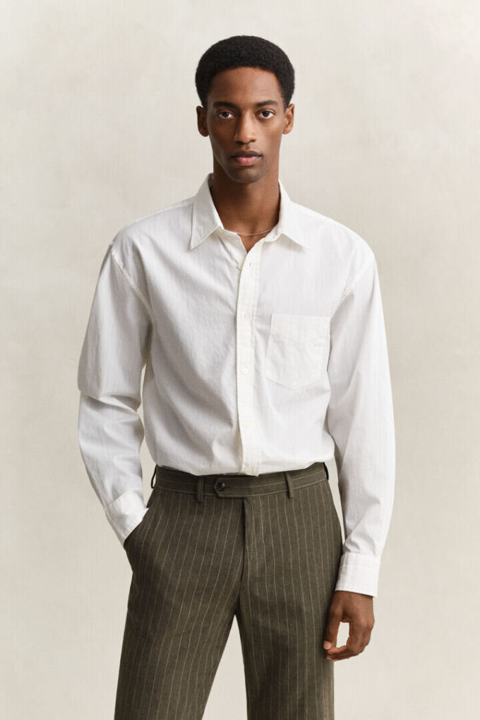 Relaxed Fit Dobby Striped Shirt Relaxed Fit Dobby Striped Shirt